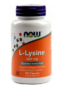 NOW L-Lysine 500 mg 100 таб.
