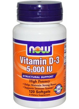 NOW Vitamin D-3 5000 120 гел.капс